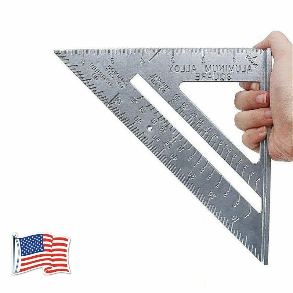 US 7-inch Measuring Triangular Ruler, Speed Square Layout Tool Protractor