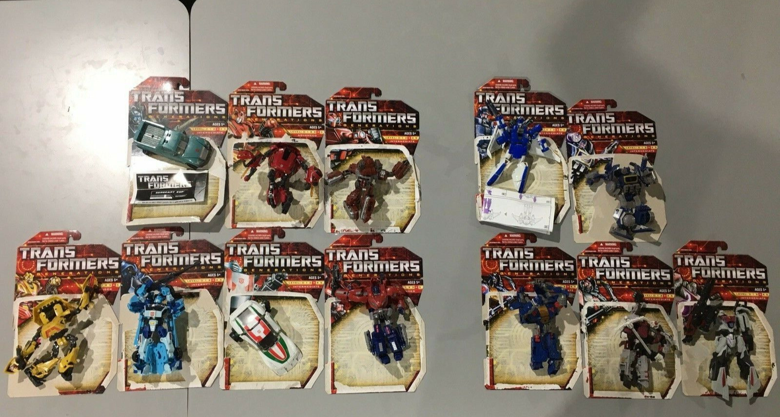 Transformers Generations | 12 Figures | Loose w/ Package Backings | Complete