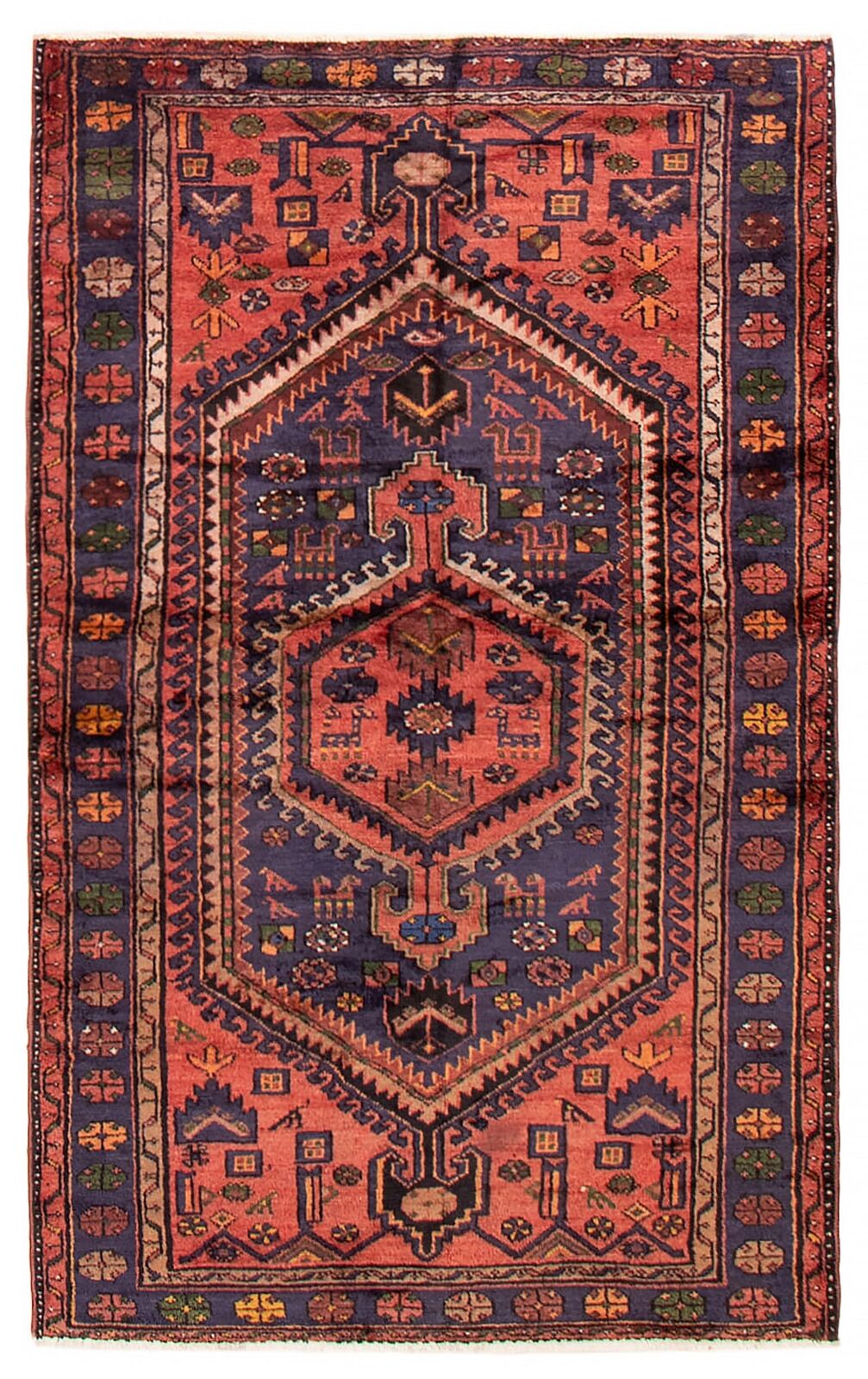 Vintage Hand-Knotted Turkish Carpet 4\'5\