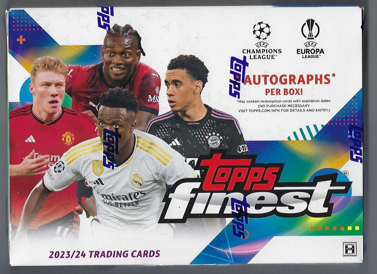 2023-24 Topps Finest UEFA Club Competitions Factory Sealed Hobby Box