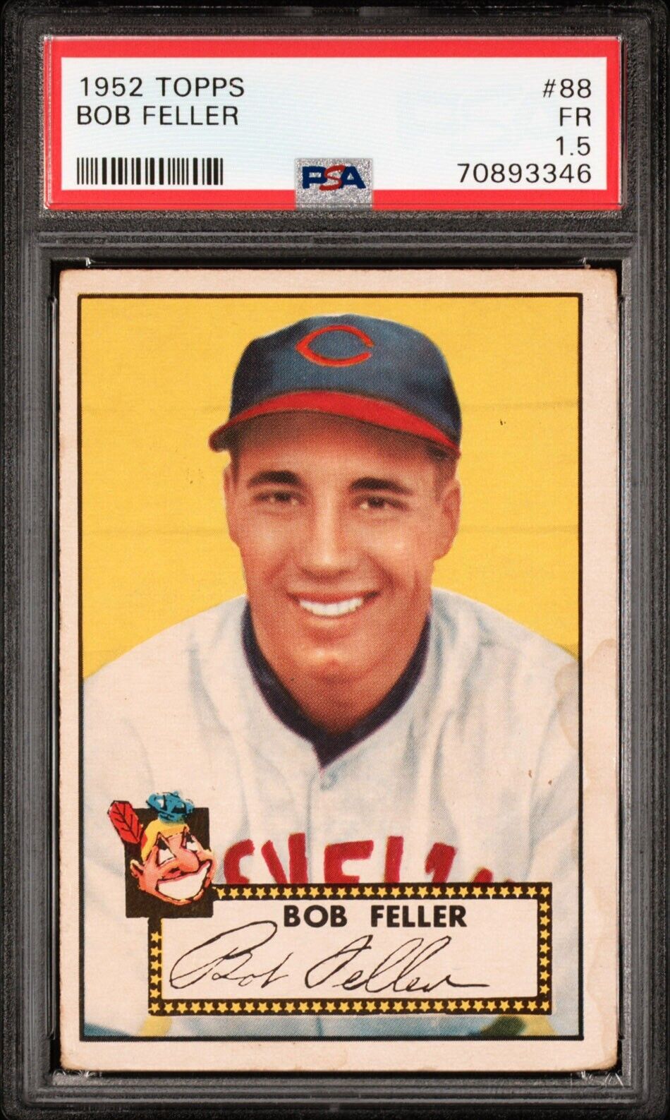 1952 Topps #88 Bob Feller HOF Cleveland Indians PSA 1.5