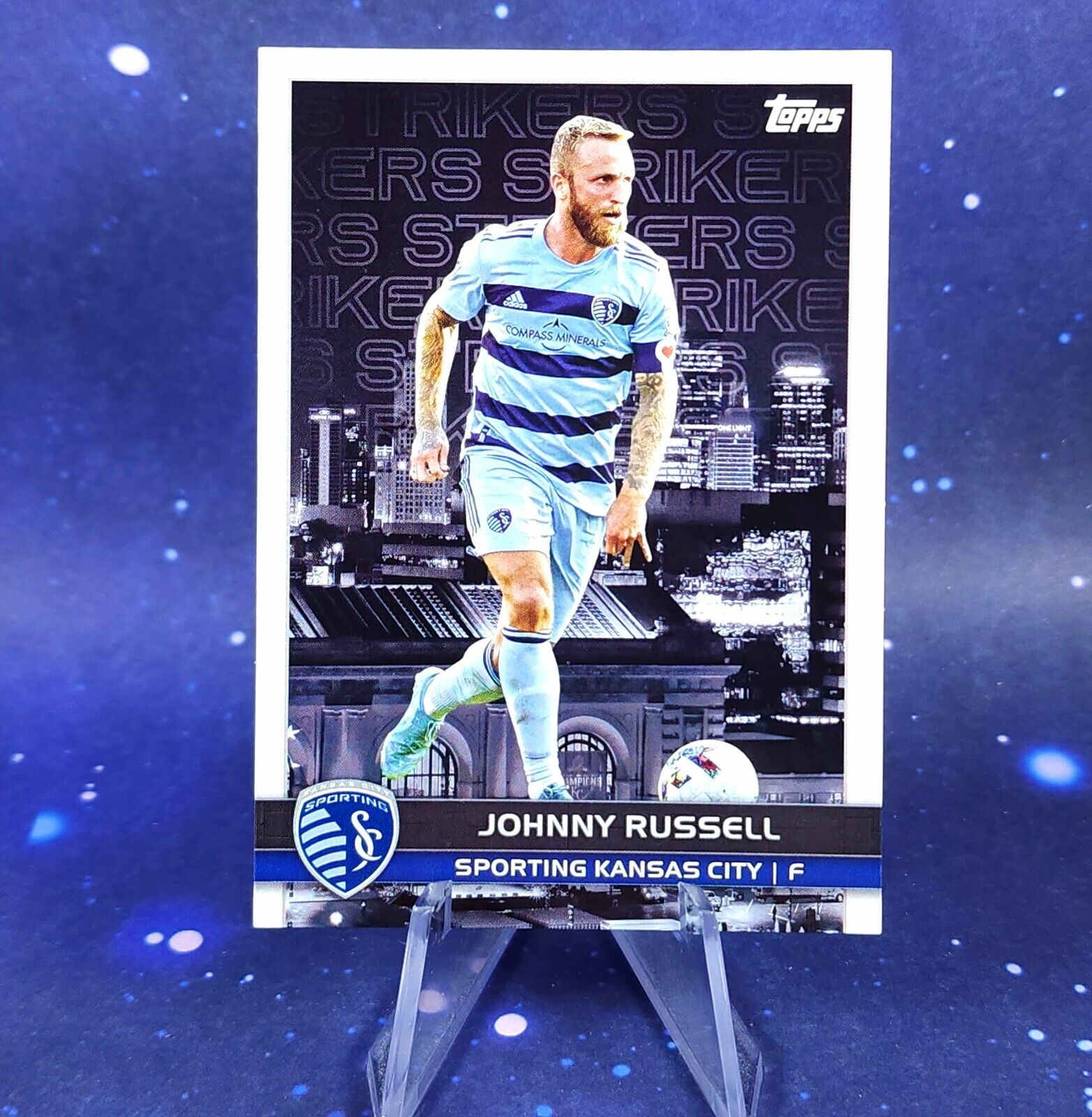 2023 Topps Johnny Russell SP Big City Strikers Sporting Kansas City MLS Soccer