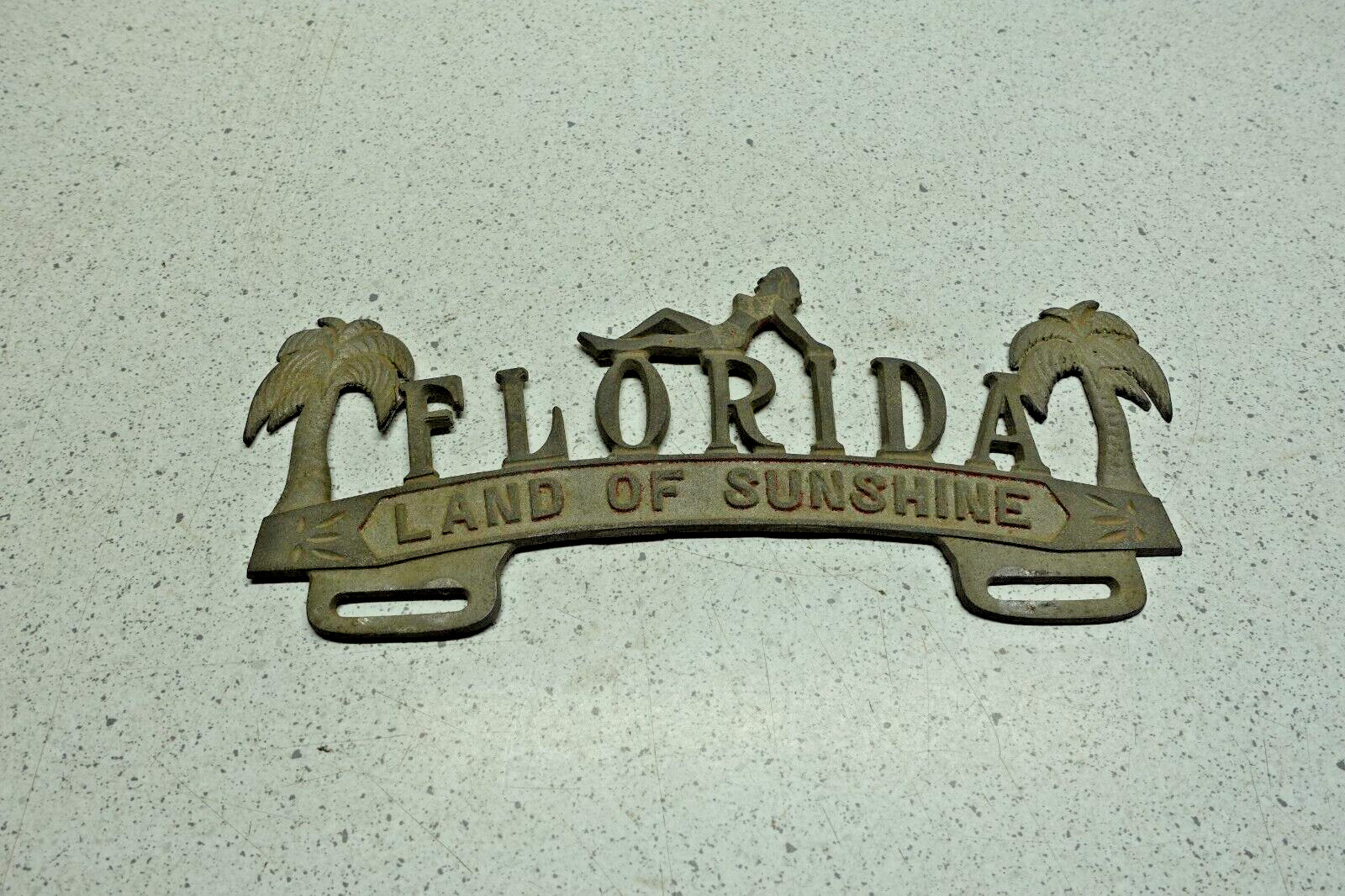Vintage Florida License Plate Topper \