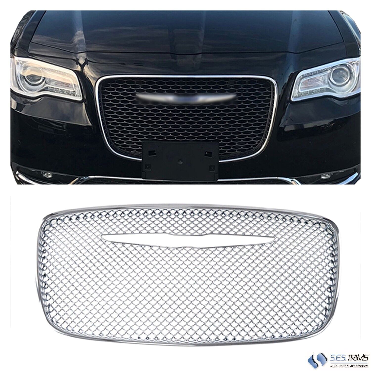 Patented Overlay Chrome Grille fits 15-23 Chrysler 300 C/C Platinum/Limited