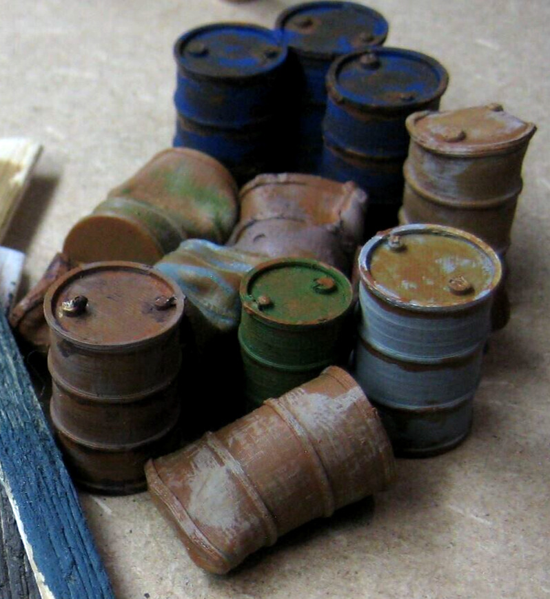 O GAUGE DAMAGED AND DISTRESSED DRUMS use on Lionel or MTH O GAUGE Layouts