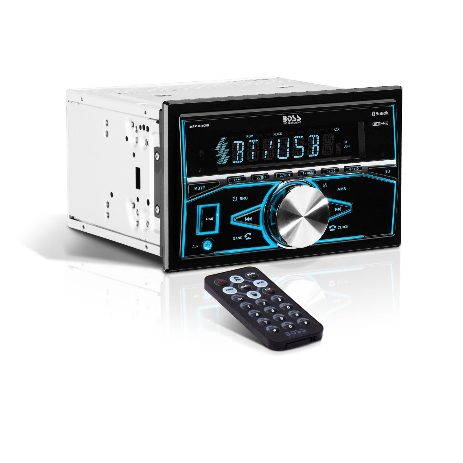 BOSS Audio Systems 820BRGB Car Stereo - No DVD, AM/FM, Multi Color Illumination