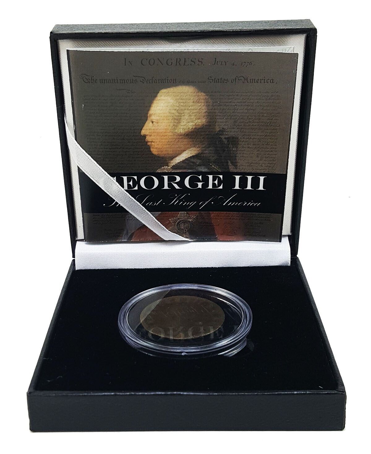 Colonial Coinage - King George III Copper Half Penny Coin Box