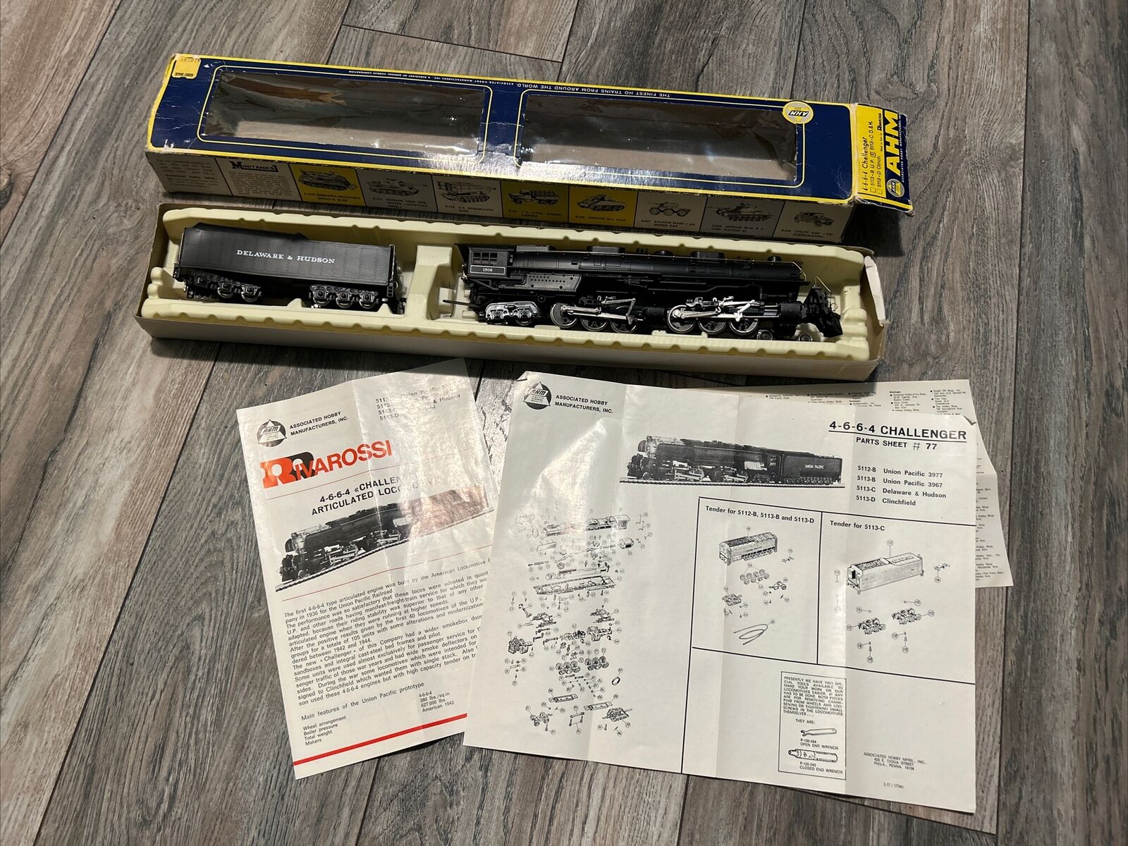 HO AHM Rivarossi 4-6-6-4 Challenger Union Pacific 3967 w/Tender in Original Box