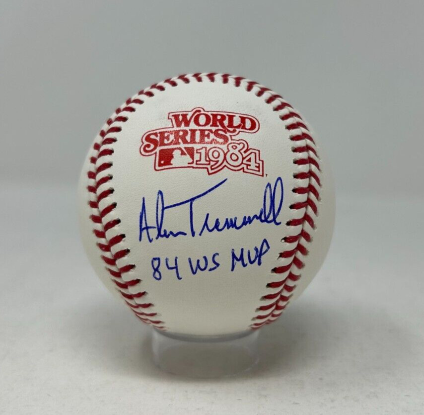 Alan Trammell Signed Rawlings Official 1984 WS Baseball 84 WS MVP Insc PSA 906