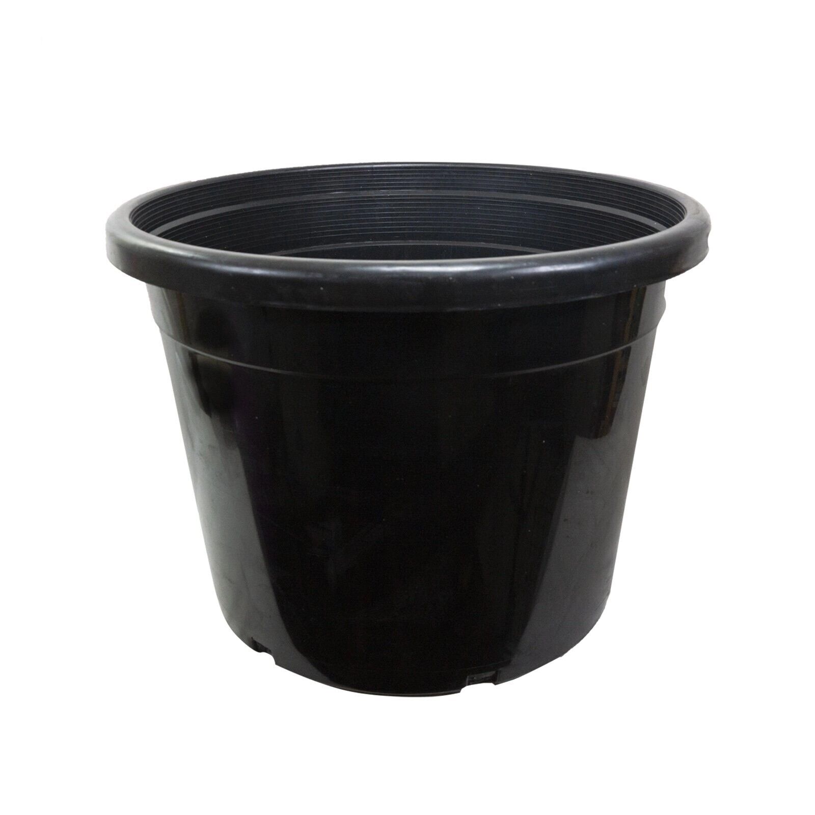 25 Gallon (4-pk) Black Plastic Nursery Containers Plant Flower Pot 