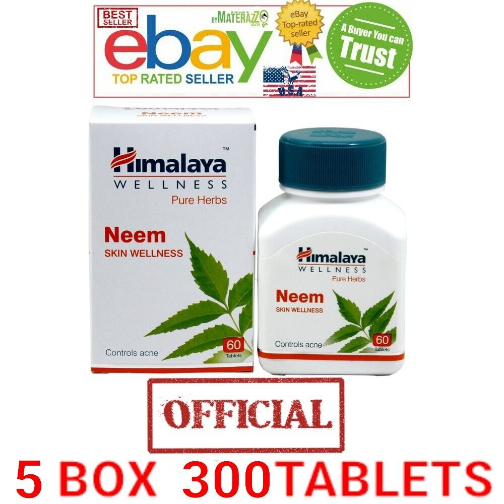 NEEM HIMALAYA EXP.2026 OFFICIAL 5 BOTTLES 300 TABLETS USA Immunity&Blood support