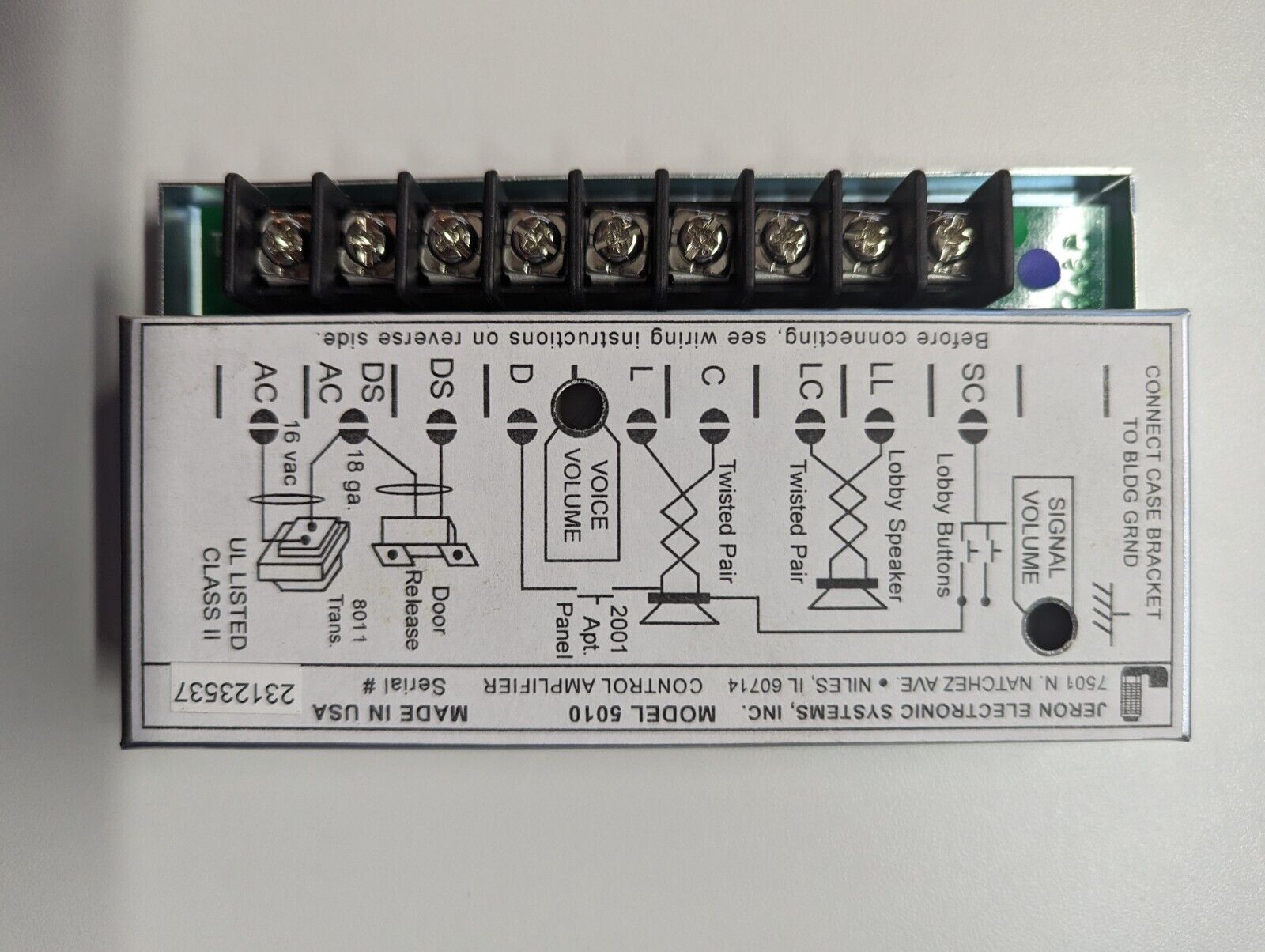 Jeron 5010 Electronic Intercom System Control Amplifier