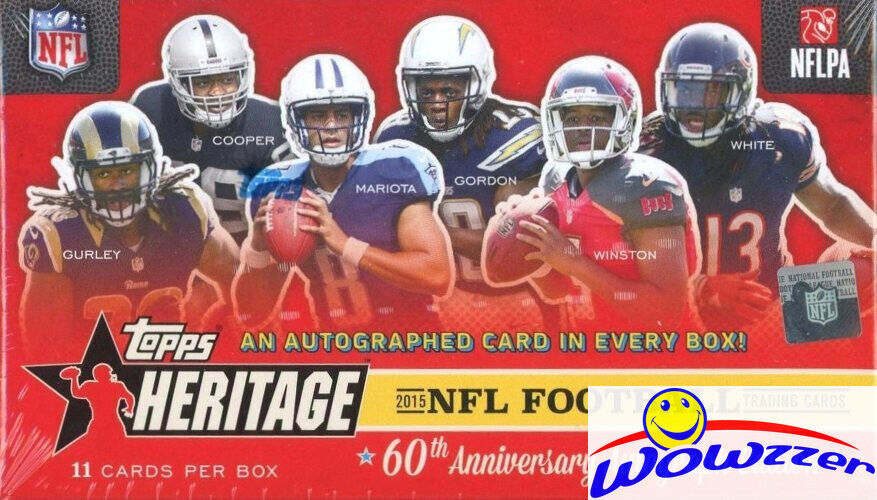 2015 Topps Heritage Football Factory Sealed Box-AUTOGRAPH+FOILBOARD PARALLEL