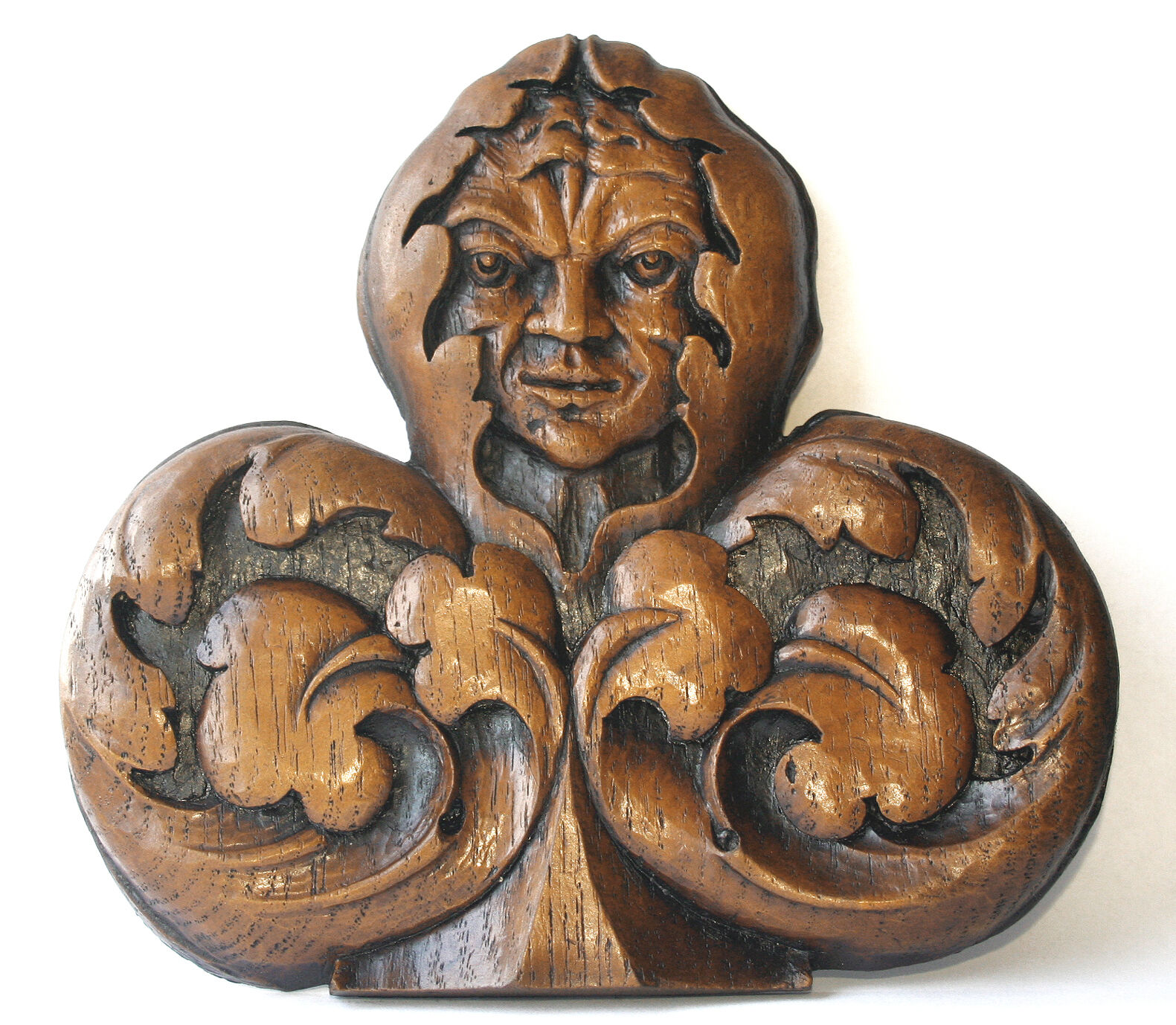 Green Man Reproduction Medieval Church Carving Unique Hand Made Oakapple Designs