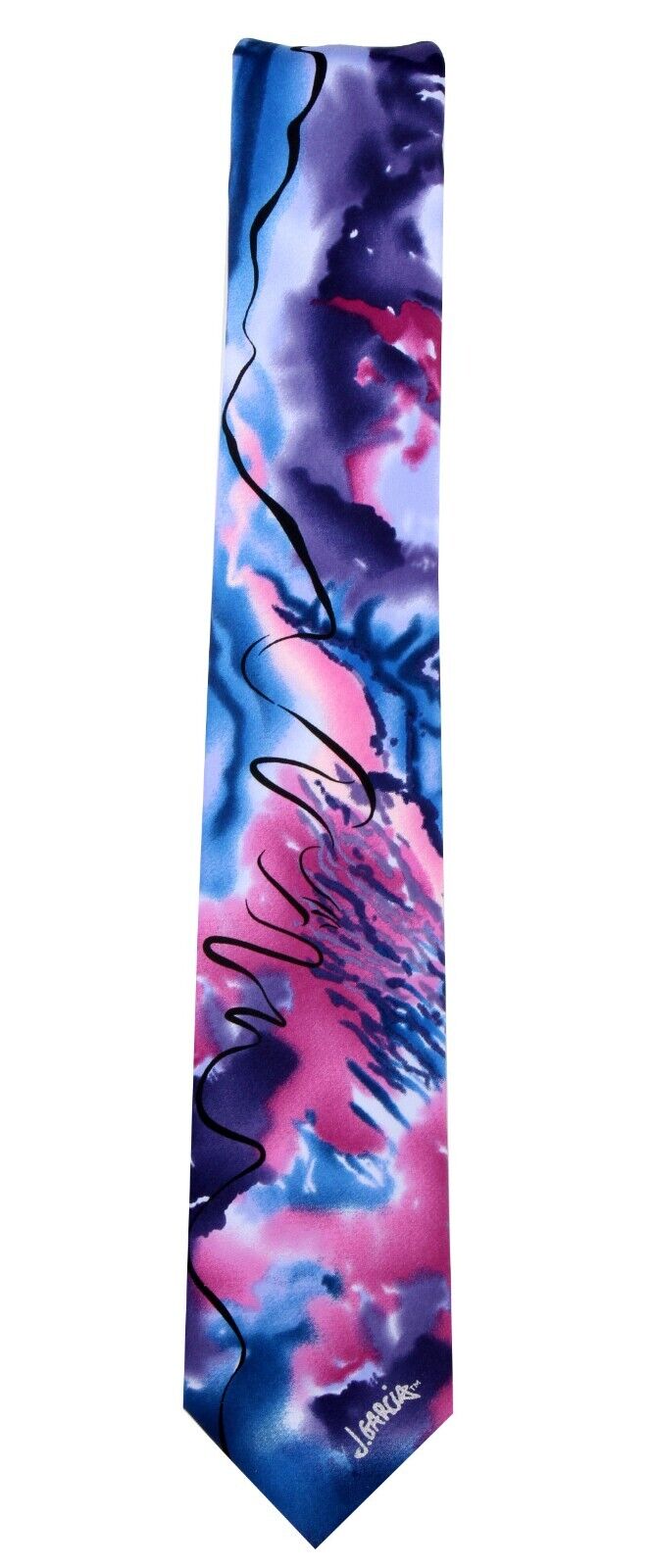 Men\'s Jerry Garcia Designer Abstract Necktie -  Pink and Blue - NWT
