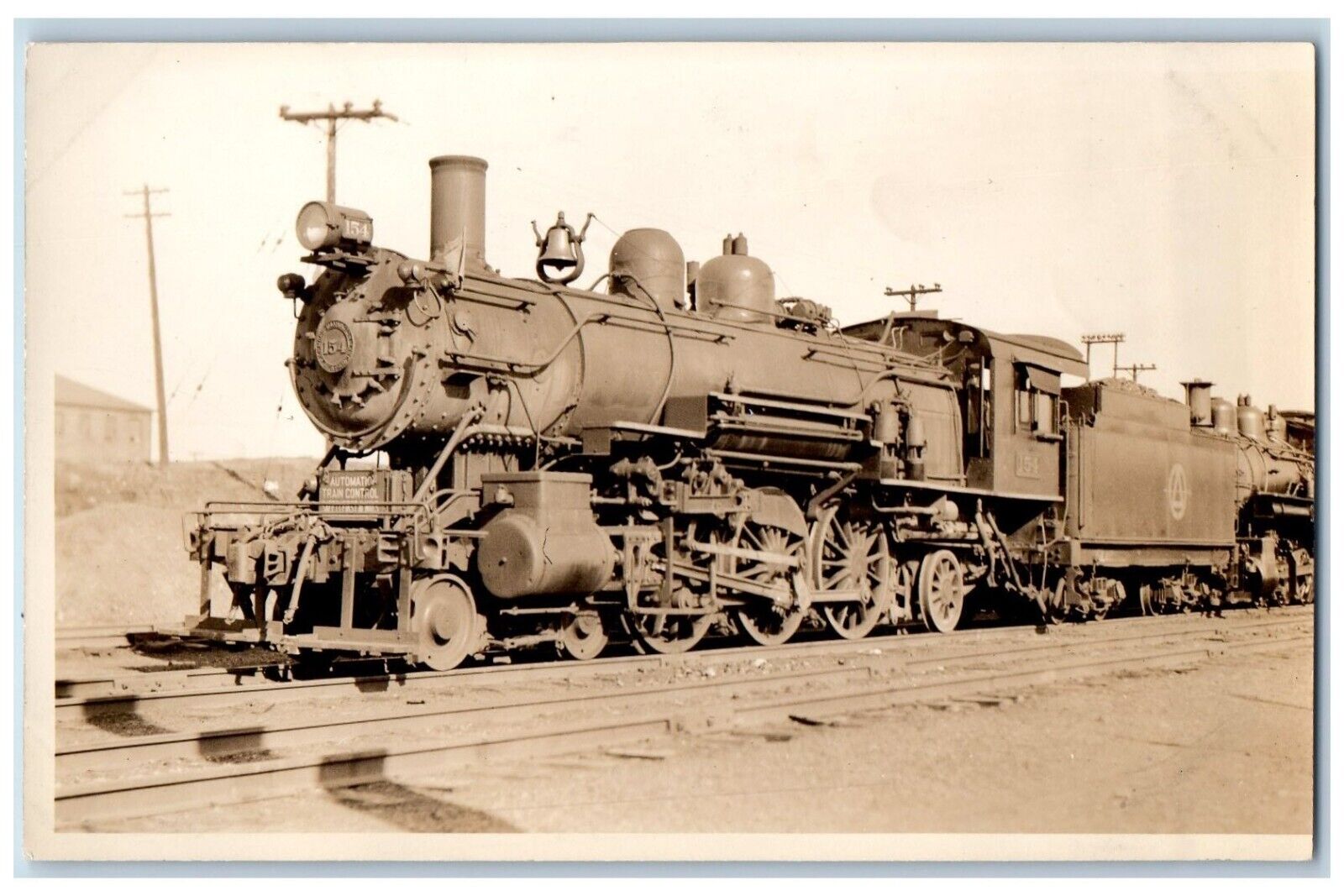 Locomotive Train Postcard RPPC Photo Engine Railroad c1930\'s Vintage Unposted