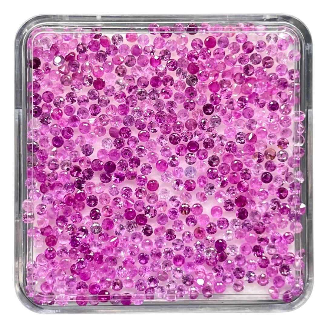 200 Pcs Natural Pink Sapphire 1.5mm Round Cut Loose Gemstones Wholesale Lot