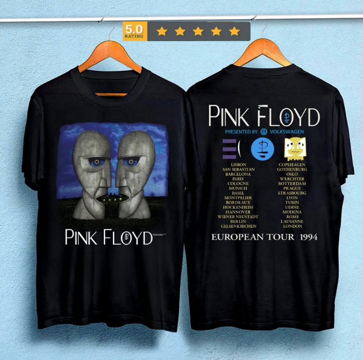 vintage 1994 Pink Floyd Bell European Tour Shirt unisex S-3XL