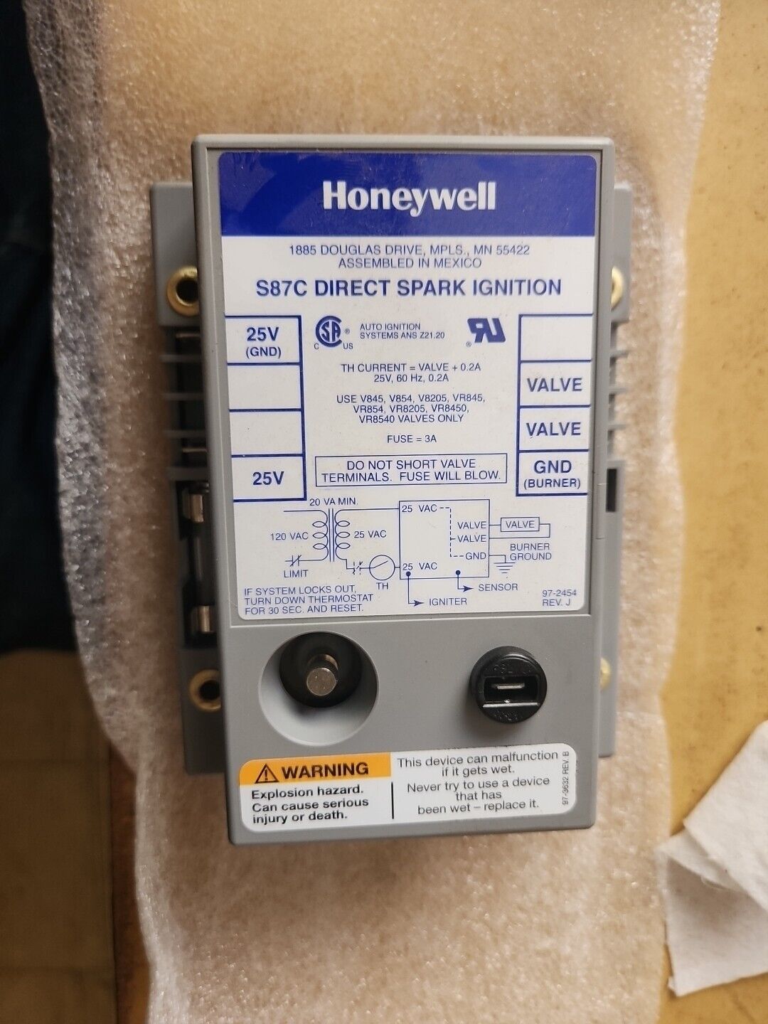 Honeywell S87c Direct Spark Ignition Control