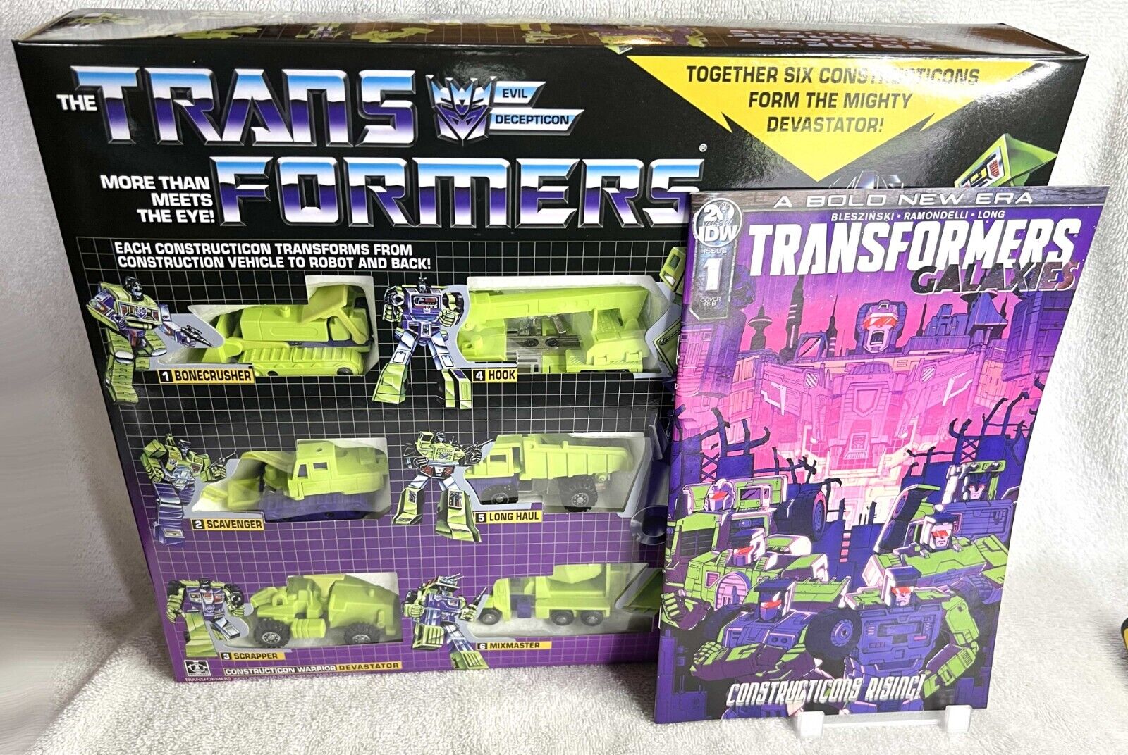 G1 1985 DEVASTATOR • BOXED COMPLETE • COMIC BOOK • VINTAGE G1 TRANSFORMERS