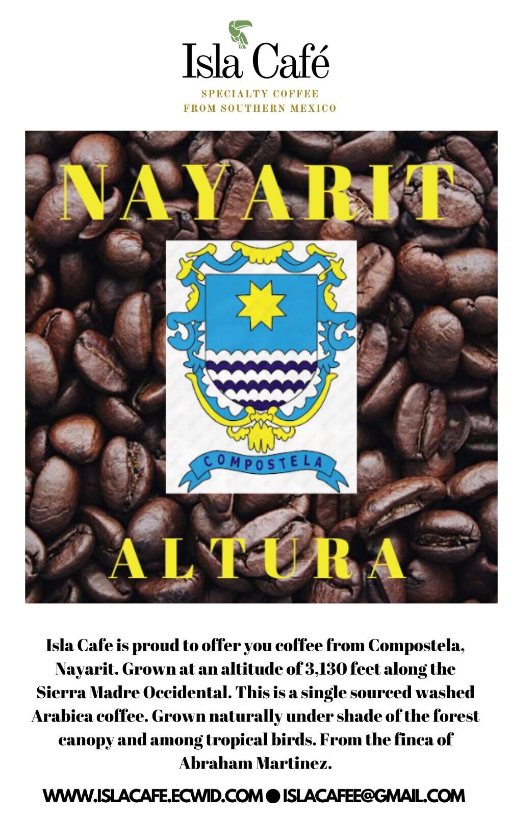 Mexican Roast Arabica Coffee NAYARIT