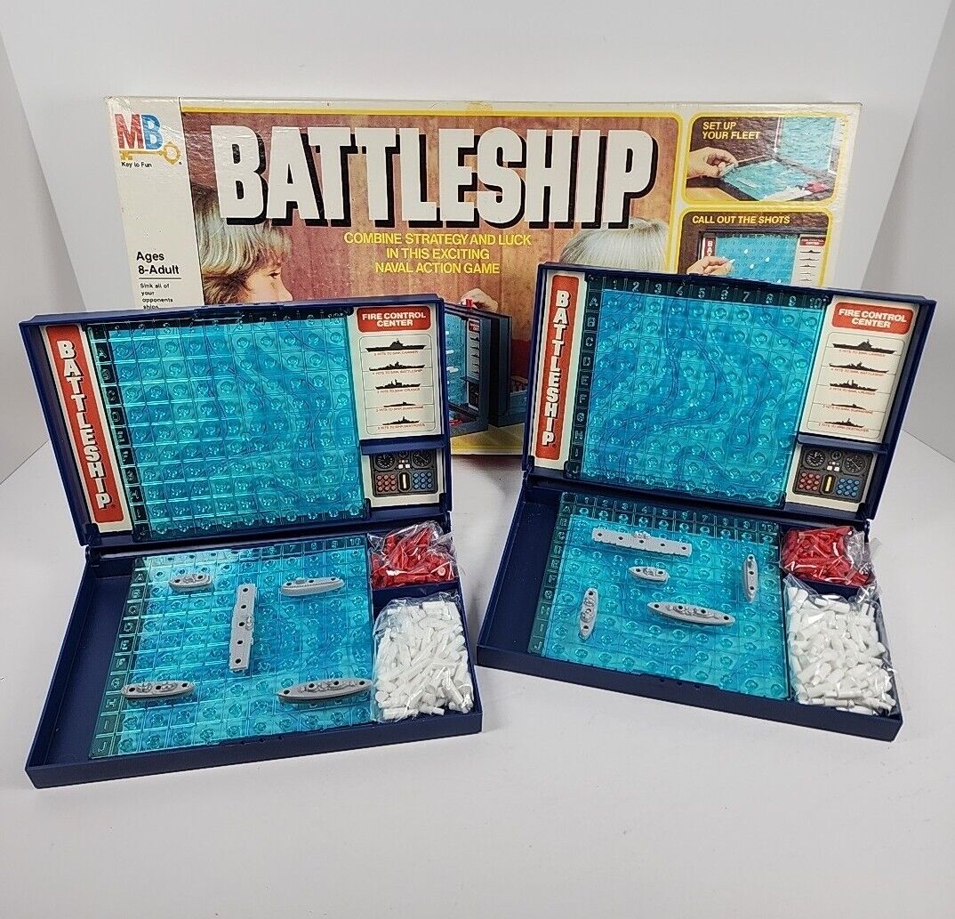 Battleship Board Game (100% Complete) Vintage 1981 Milton Bradley Naval Action