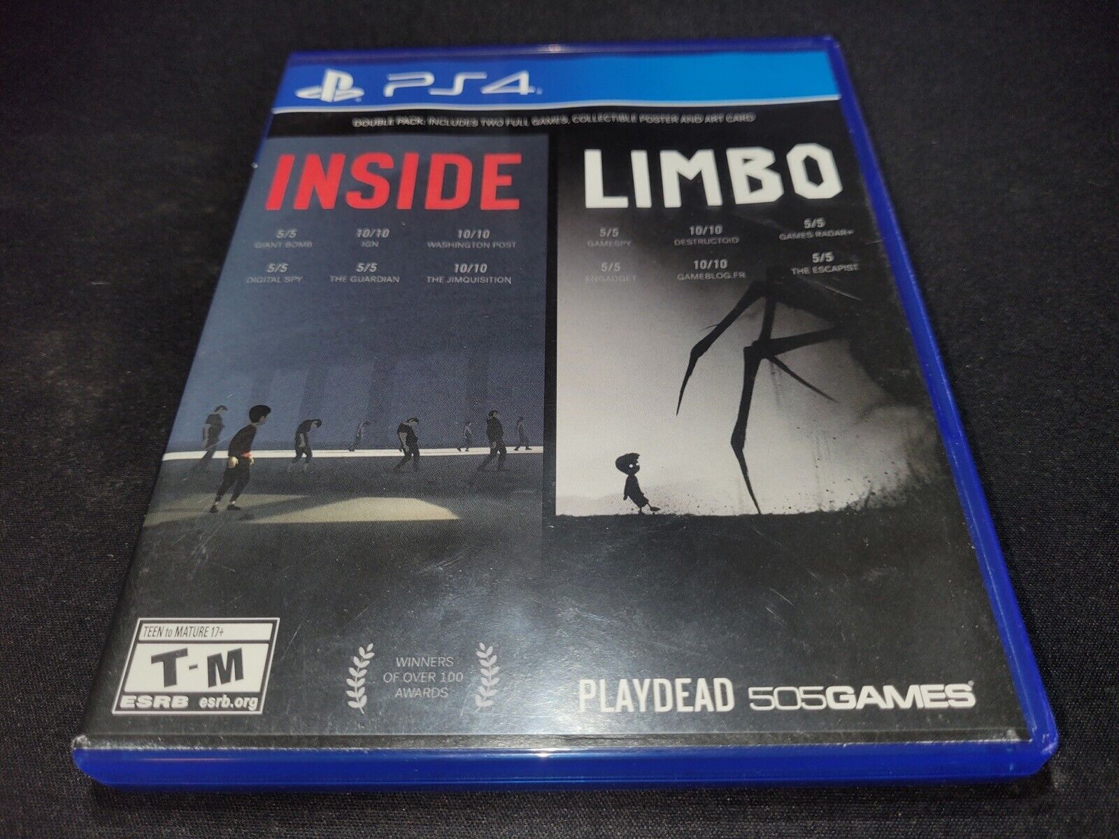 Inside / Limbo Double Pack Sony Playstation 4 PS4 MINT condition COMPLETE