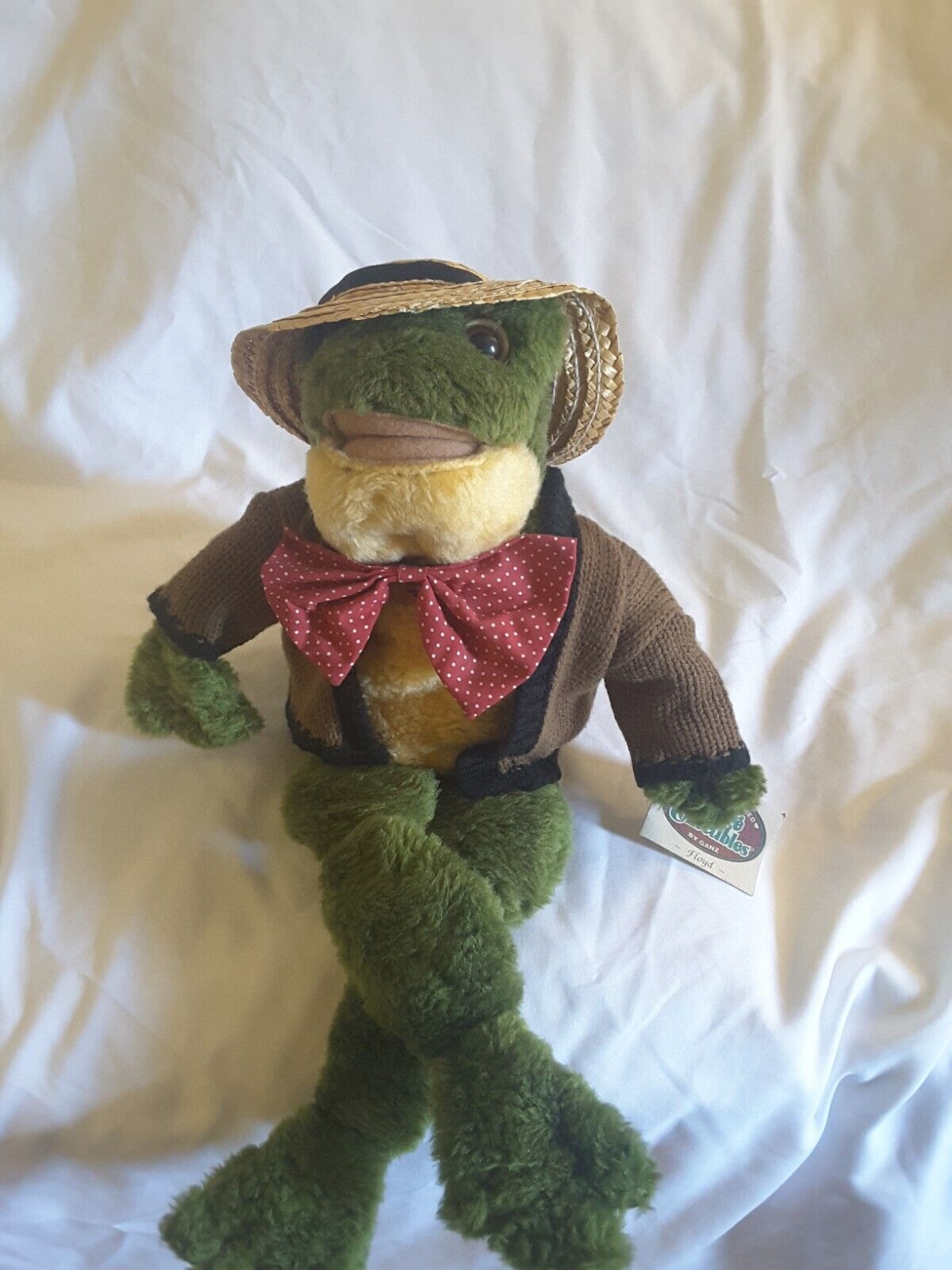 Ganz cottage collectables plush green frog 1995