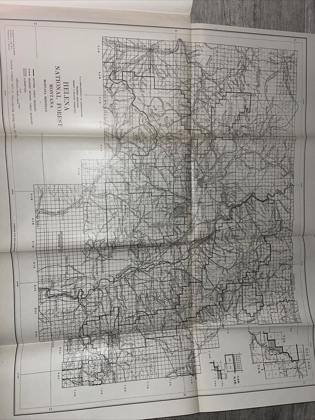 Helena National Forest Map proclamation woodrow wilson 1919