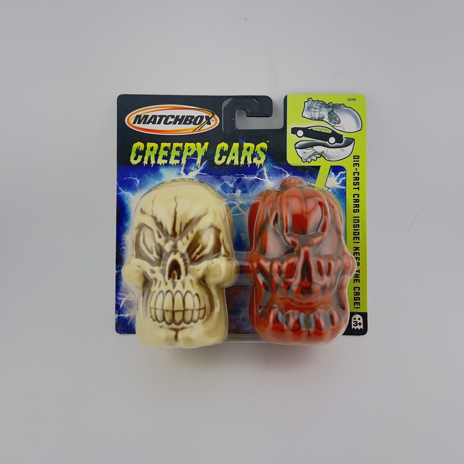 2005 Matchbox Creepy Cars Skull & Jack-O-Lantern