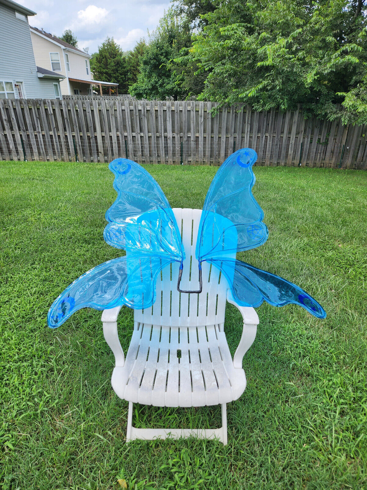 Fairy wings - adult large - handmade - brand new - blue