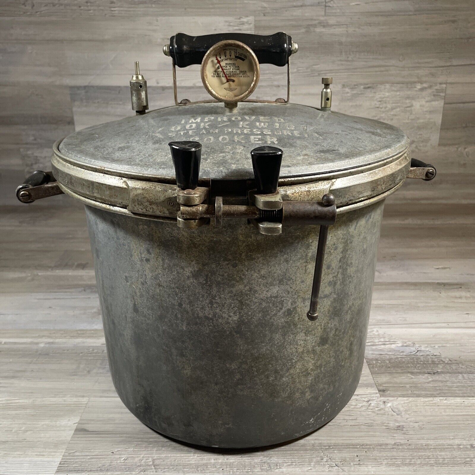 Vintage Kook Kwick Steam Pressure Cooker No. 22 Canner Untested Selling As Is