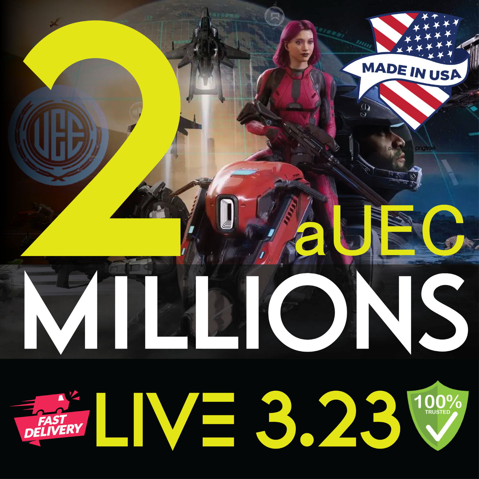 Star Citizen 3.23 Live - 2 Millions aUECs LIVE 100% Trusted Seller + BONUS FAST