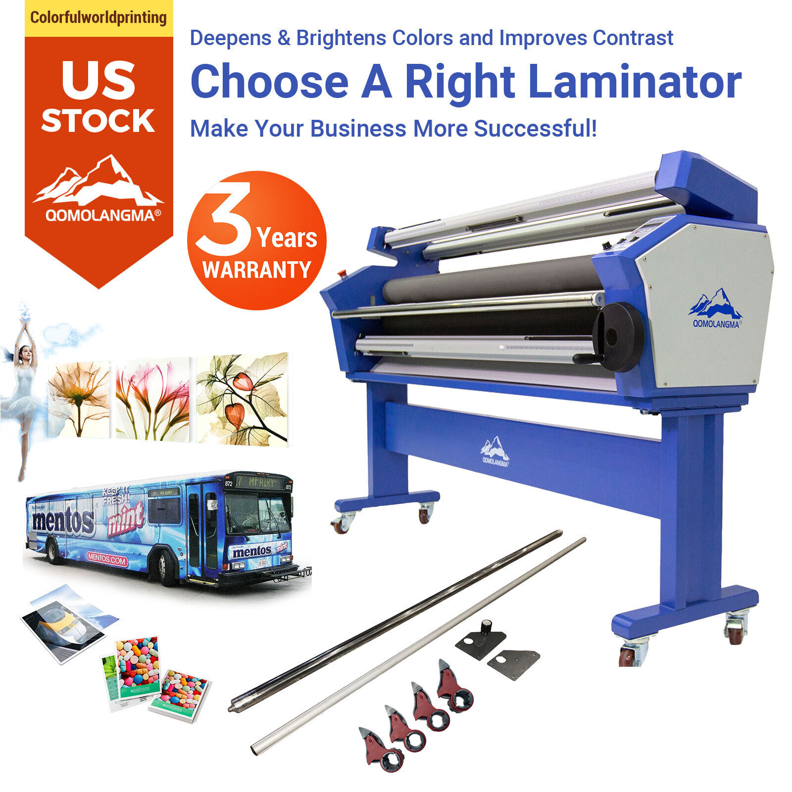 Qomolangma 55in/63in Full-auto Wide Format Cold Laminator with Trimmer Cutting