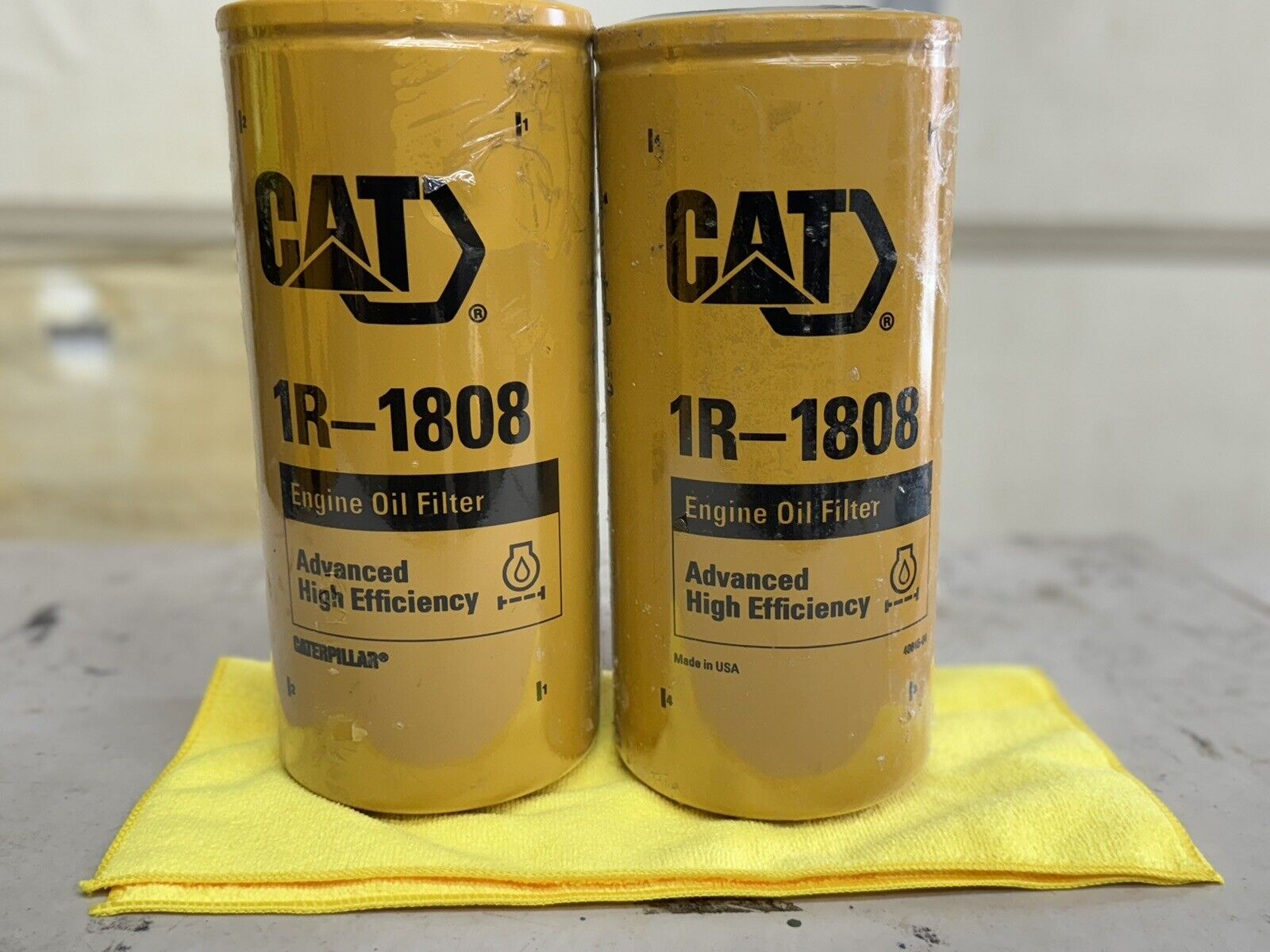2 Pack Caterpillar 1R1808 Engine Oil Filter Genuine Advanced