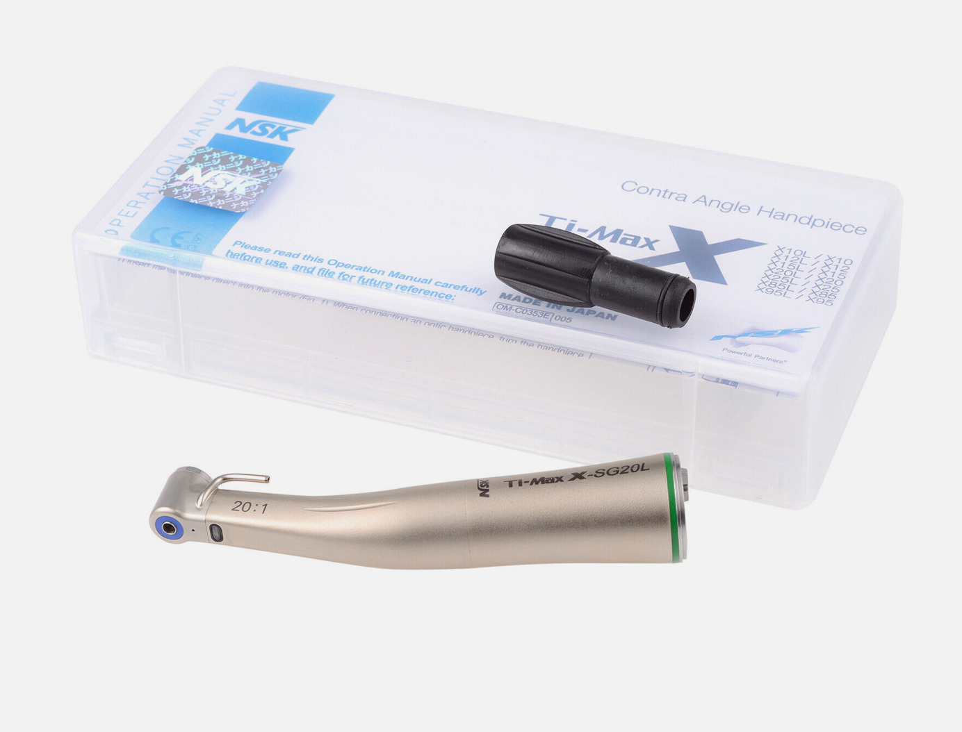 Dental Ti-Max 20:1 Fiber Optic Implant Contra Angle Handpiece SG20L/SG20 Fit NSK