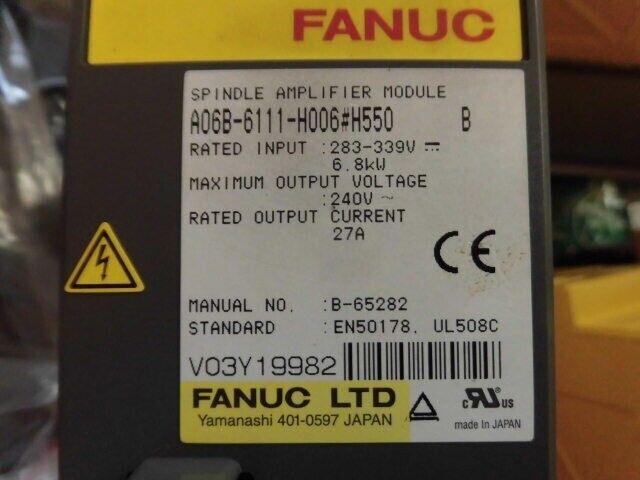 FANUC Spindle Amplifier Module A06B-6111-H006 #H550 tested NearMint F/S