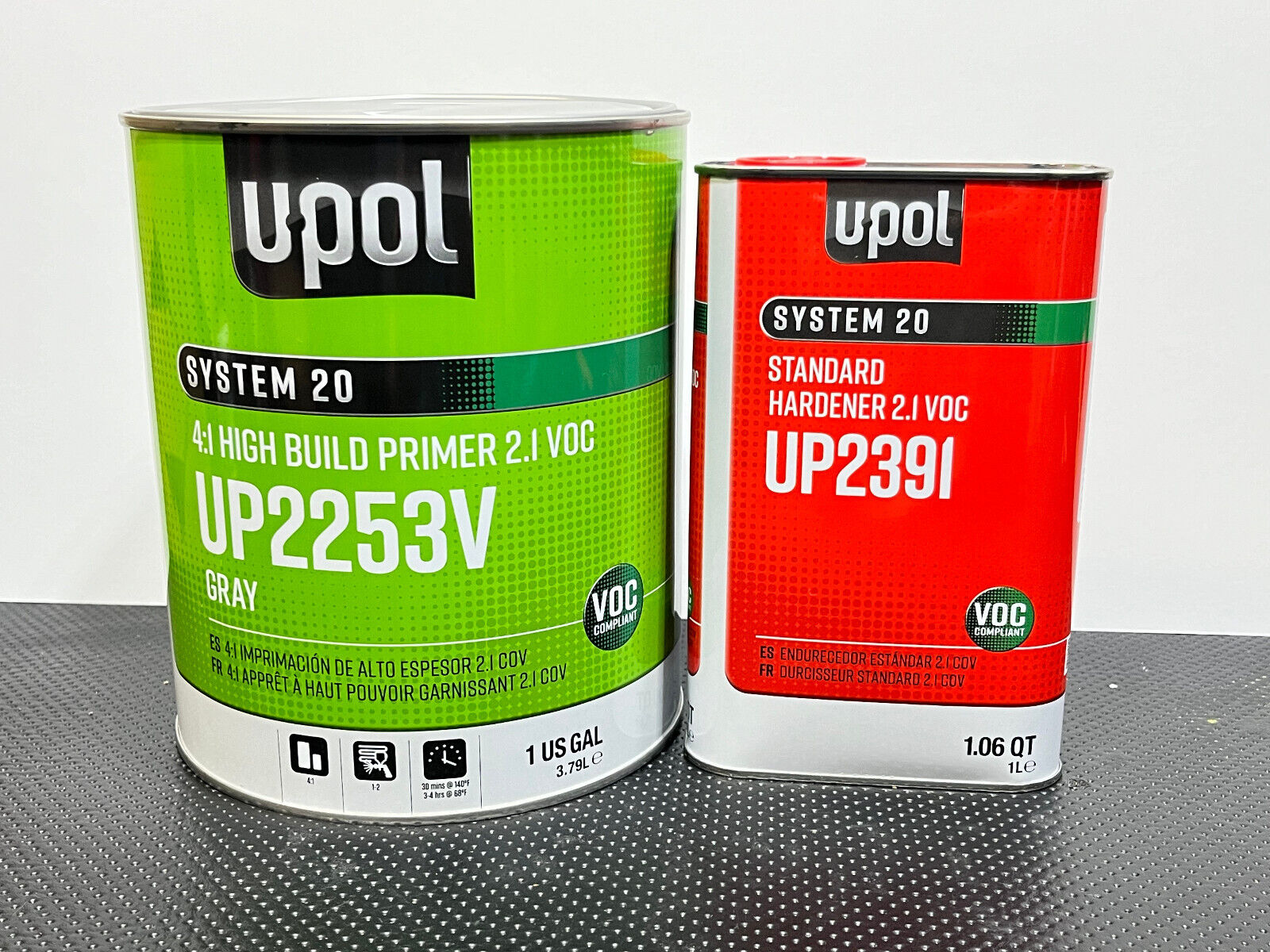 1 Gal U-Pol 2253V Urethane Gray Primer Filler & (1) U-Pol 2391  Hardener Kit