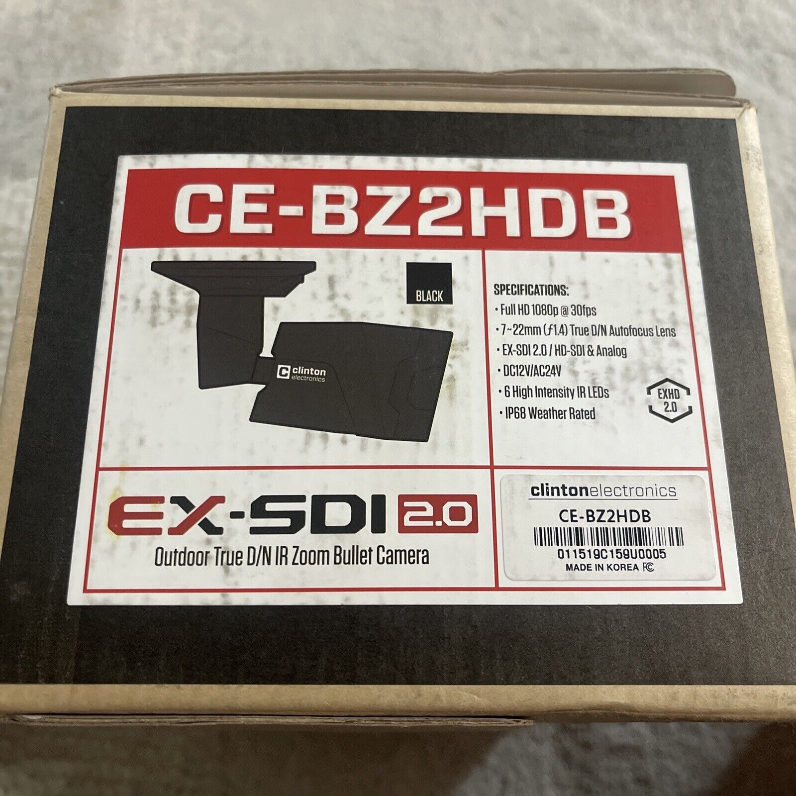 Clinton Electronics BZ Outdoor Bullet Camera: CE-BZ2HDB EX-SDI & HD-CVI/TVI/AHD