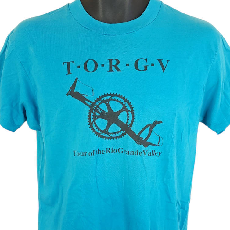 TORGV Cycling T Shirt Vintage 80s Tour Of The Rio Grand Valley Made In USA Med