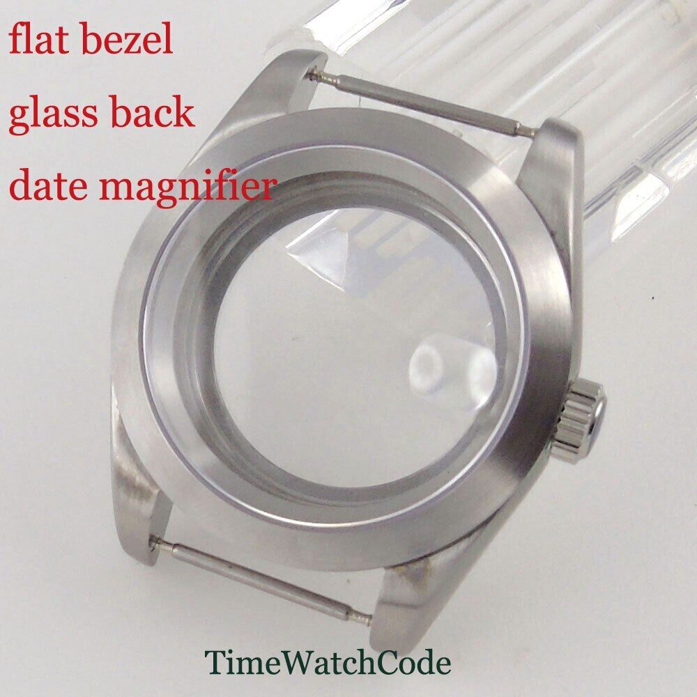 Brushed Watch Case 36mm/39mm Sapphire Glass Fit NH35 Miyota 8215 DG2813 ETA 2824
