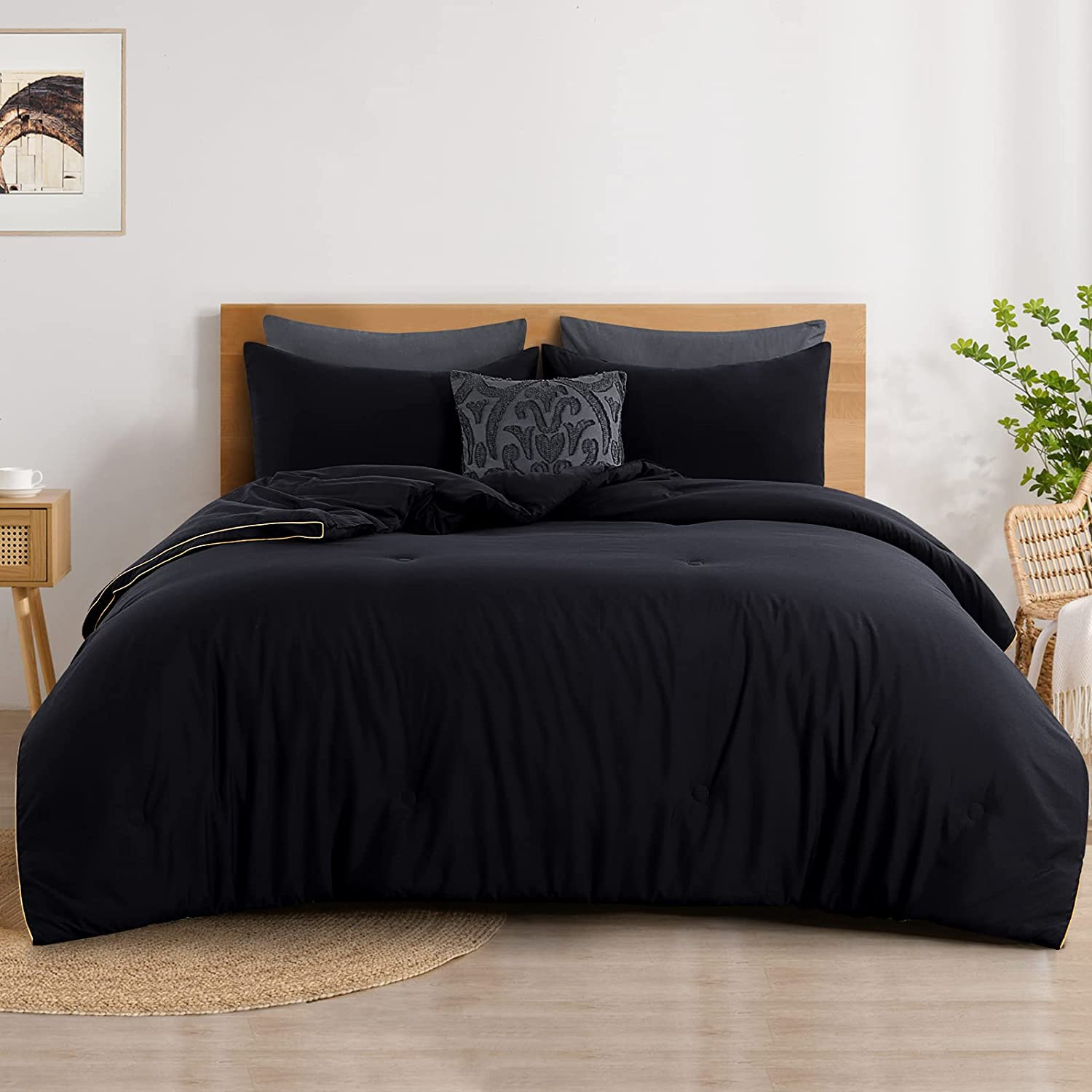 Comforter All Season Queen Size - Soft down Alternative, Fluffy & Lightweight, C