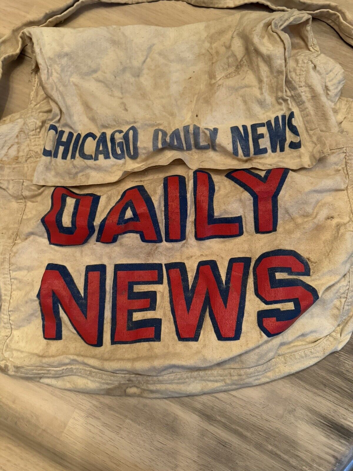 Extremely Rare 50s, 60s 70 Chicago Newspaper Carrier Bag. A Piece Of History.