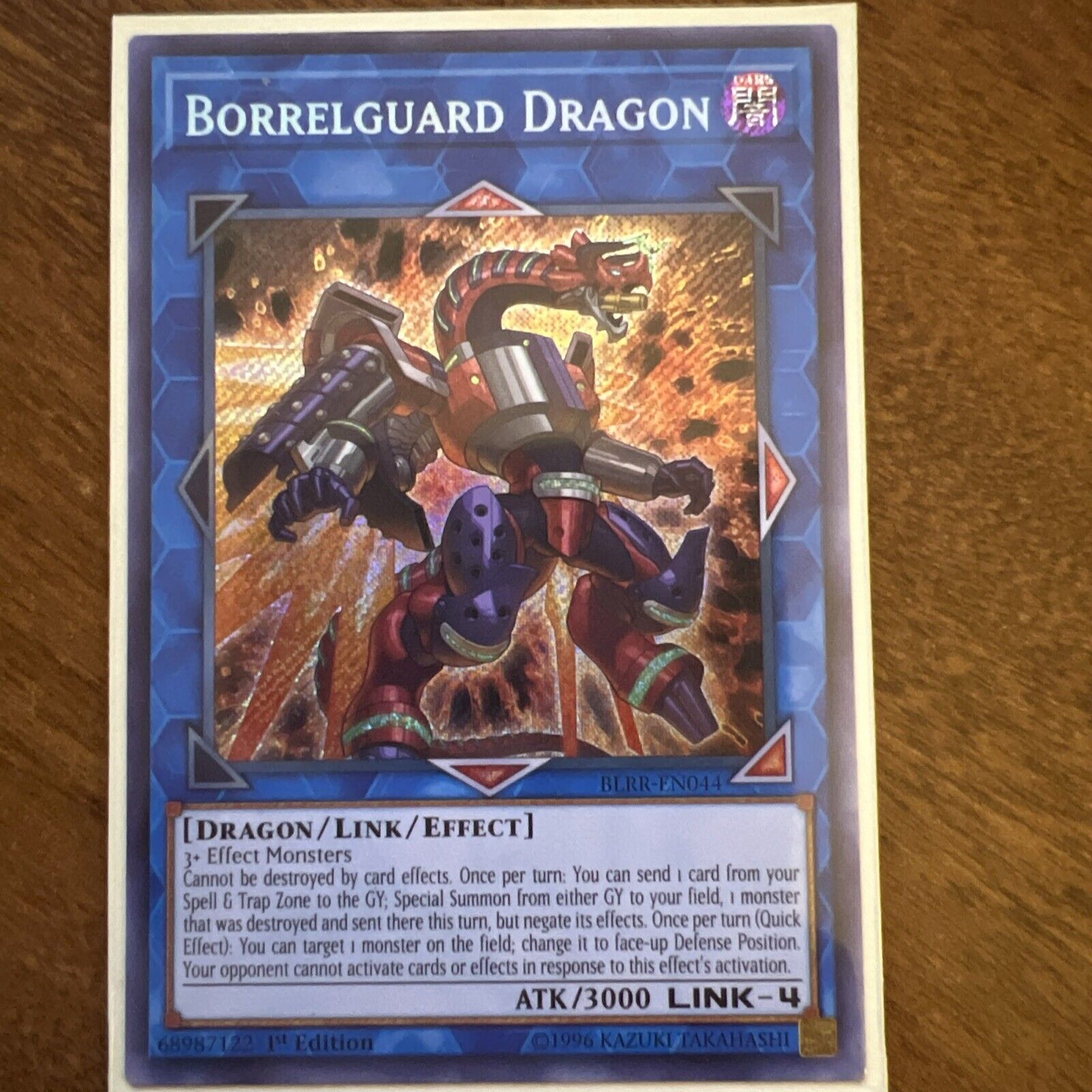 Yugioh Borrelguard Dragon BLRR-EN044 Secret Rare 1st Ed NM