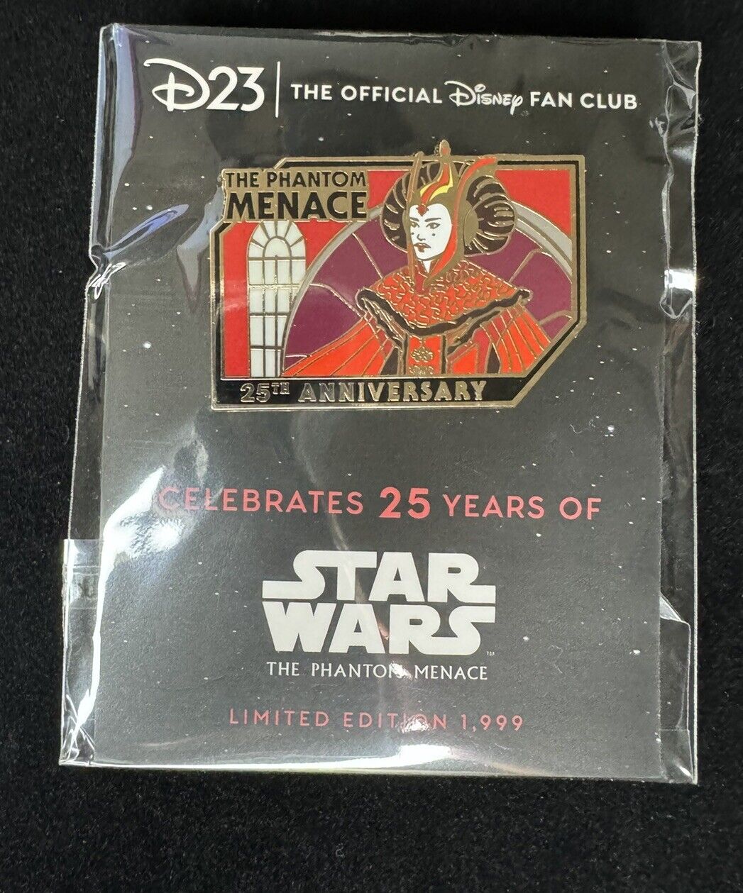 D23-Exclusive Star Wars: The Phantom Menace 25th Anniversary Pin LE To 1999-NIP
