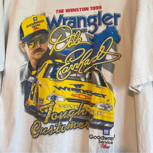 Vtg Dale Earnhardt Wrangler Tough Customer NASCAR T-shirt  AN31971