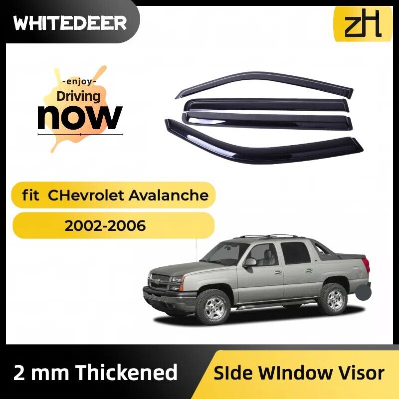Fits for Chevrolet Avalanche 02-06 Side Window Visor Sun Rain Deflector Guard