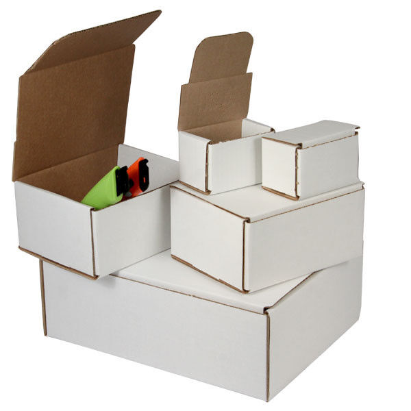 500 - 7 x 2 x 2 White Corrugated Shipping Mailer Packing Box Boxes