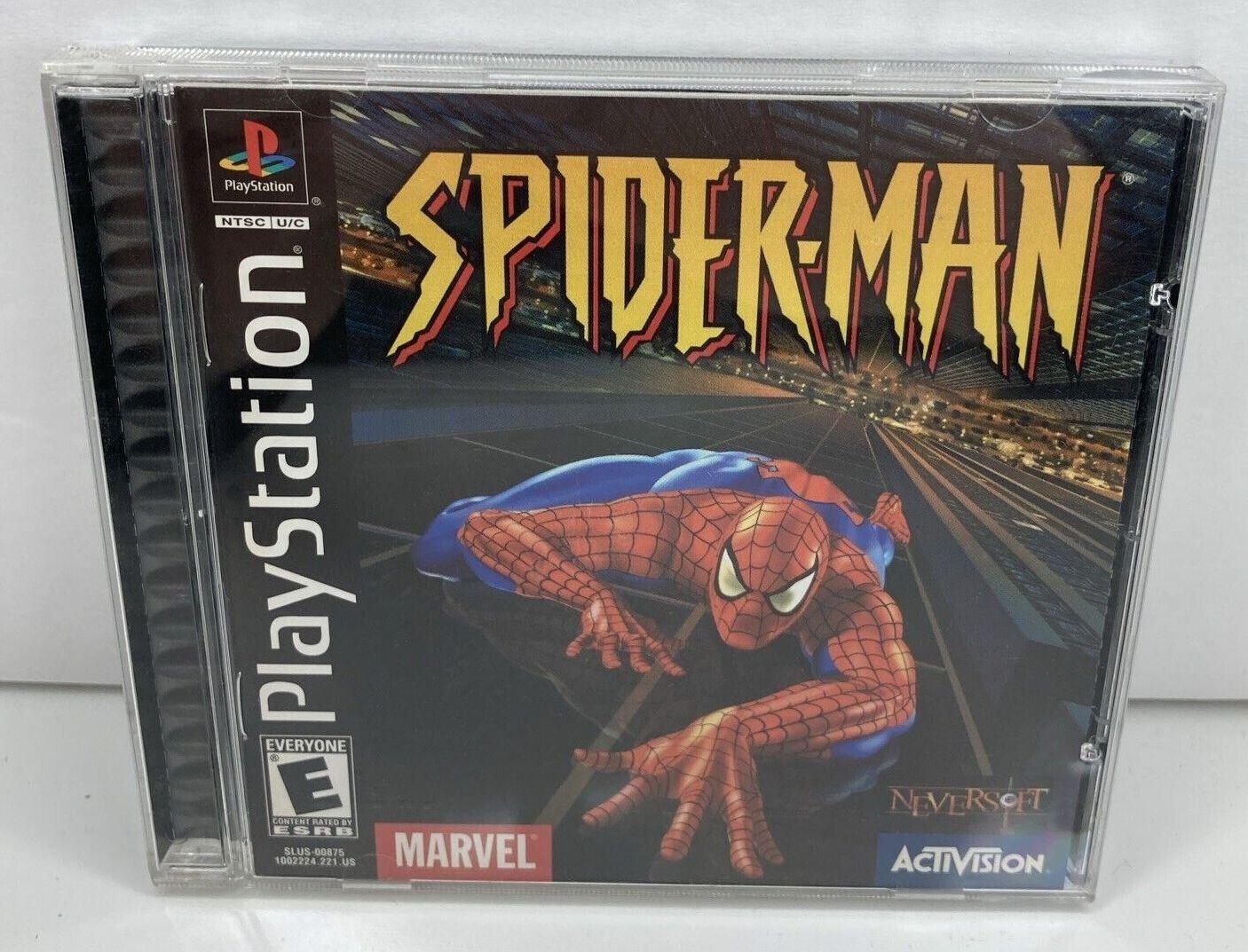 Spider-Man (SONY PlayStation 1, 2000) PS1 BLACK LABEL COMPLETE PRISTINE NEW MINT