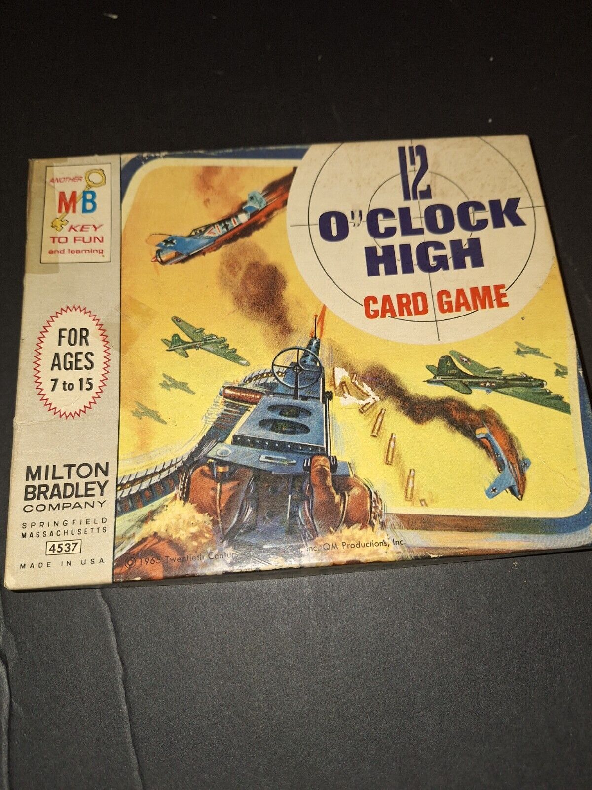 Vintage 12 O’Clock High Card Game COMPLETE WWII War Planes 1960’s Milton Bradley